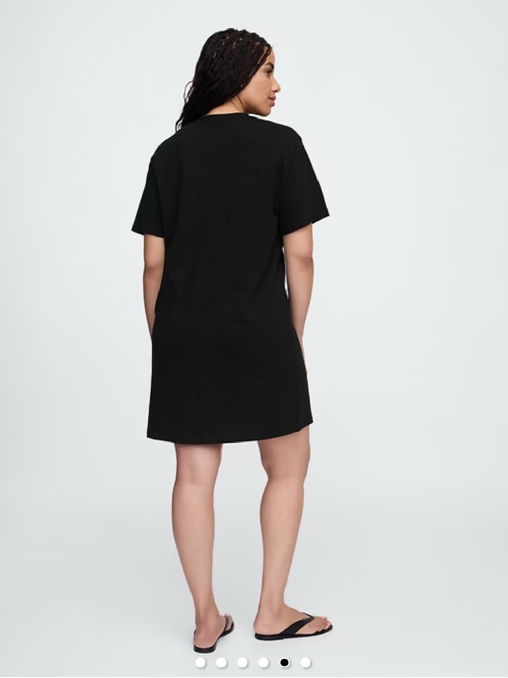 🆕 GAP Women's Relaced T-Shirt Dress Short Sleeve Black Small 4-6 S - Picture 5 of 14
